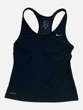Nike Dri-FIT Built-In Bra Racerback Tank Top (Black)